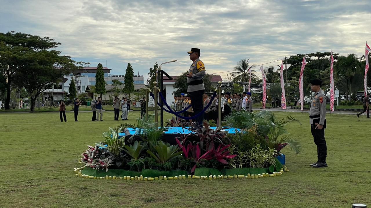 Batalyon A Brimob Kaltim Hadiri Apel Gelar Pasukan Ops Lilin Mahakam 2025