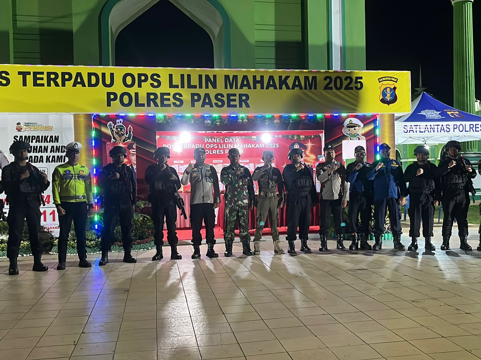 Ciptakan Rasa Aman Jelang Natal, Brimob Paser Gelar Patroli Skala Besar Operasi Lilin Mahakam 2025