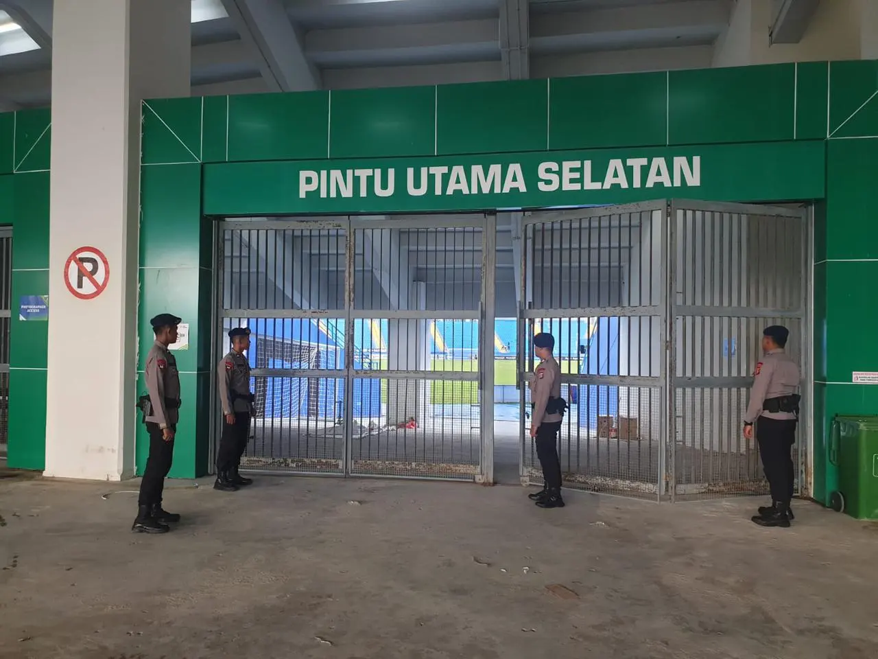 Brimob Kaltim Kawal Ketat Laga Persiba Balikpapan vs Sumut United di Stadion Batakan