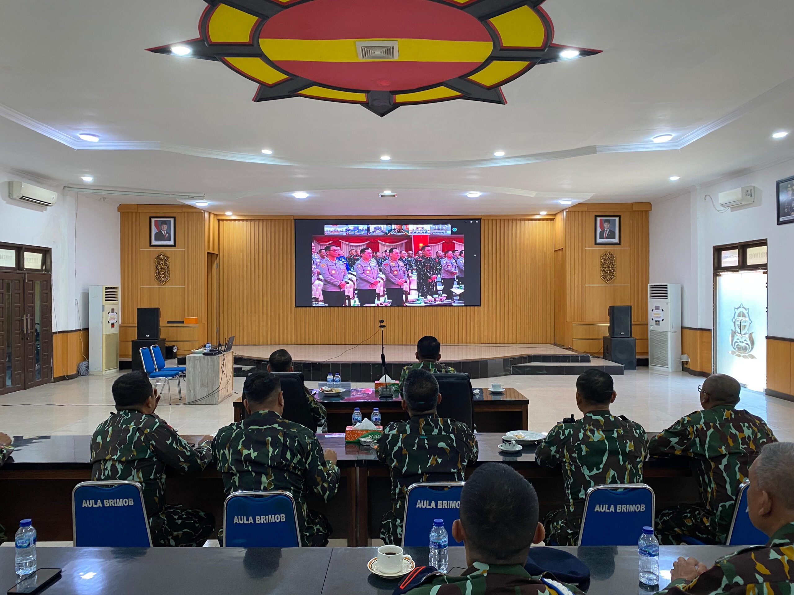 Dansat Brimob Polda Kaltim beserta Jajaran Ikuti Rakernis Baharkam dan Korbrimob Polri 2025 Secara Virtual