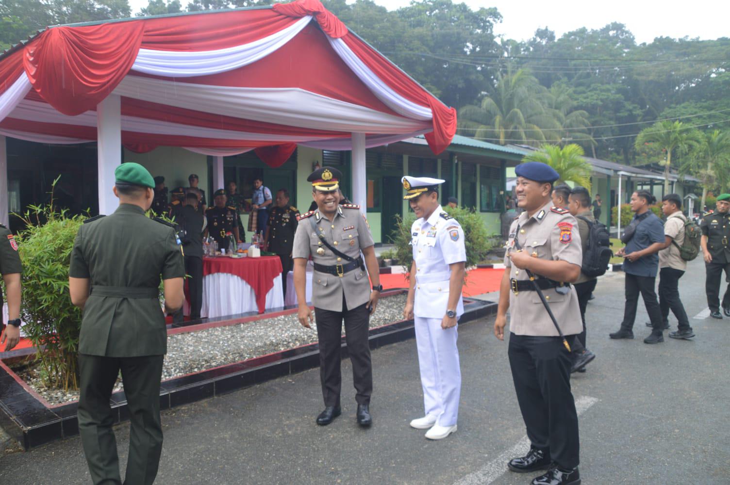 Wujud Sinergitas, Danyon A Brimob Kaltim Hadiri Sertijab Danyon Zipur 17/AD Kodam VI/Mlw