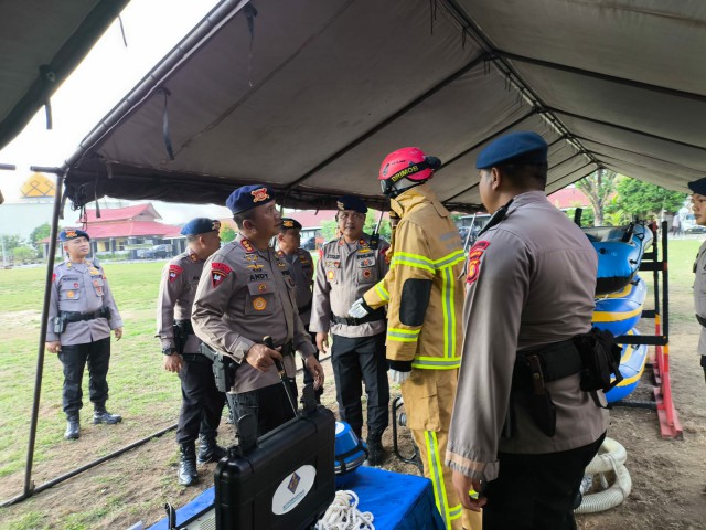 Brimob Polda Kaltim Gelar Apel Kesiapsiagaan Hadapi Karhutla di Tengah Perubahan Cuaca Ekstrem