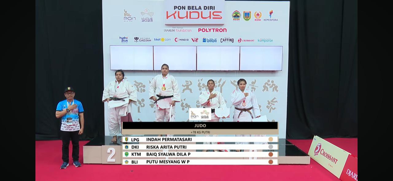 Brimob Kaltim Ukir Prestasi di Tingkat Nasional, Bripda Baiq Syalwa Dila Raih Medali Perunggu Judo di PON Beladiri Kudus