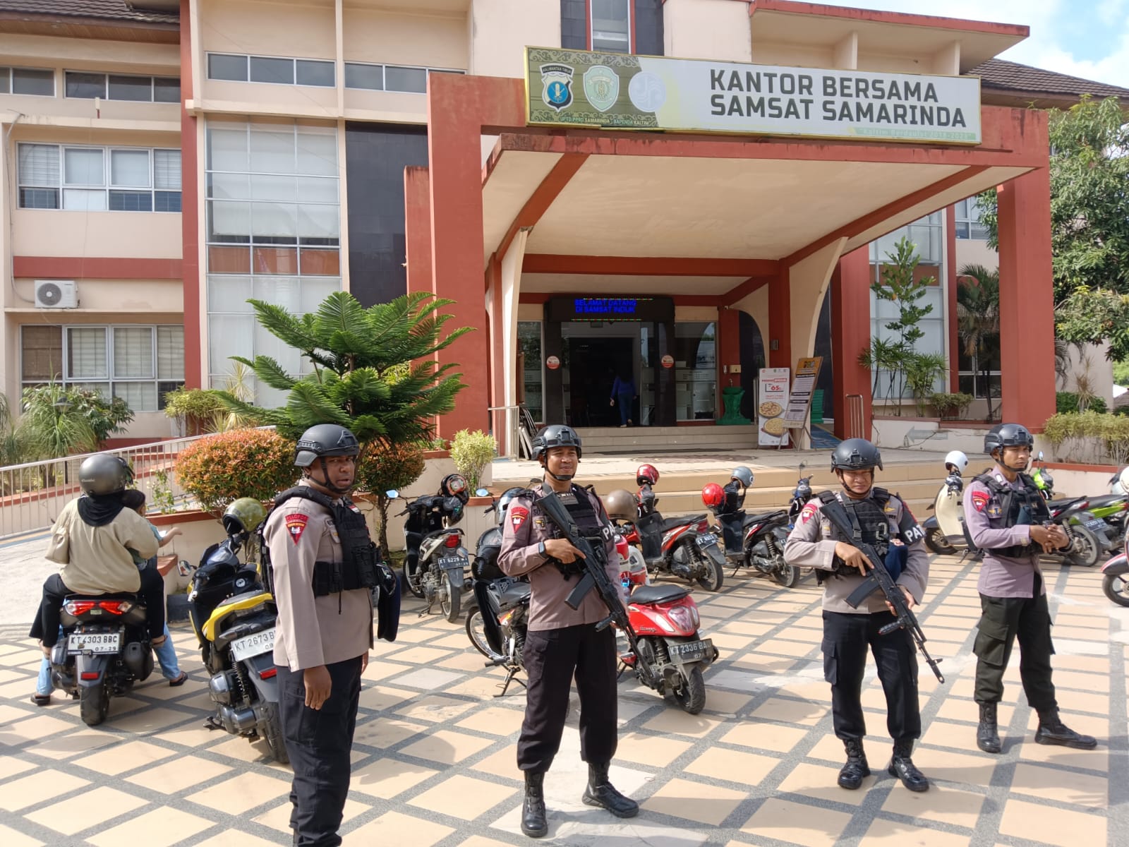 Batalyon B Pelopor Brimob Kaltim Amankan Aset Polri di Wilayah Samarinda